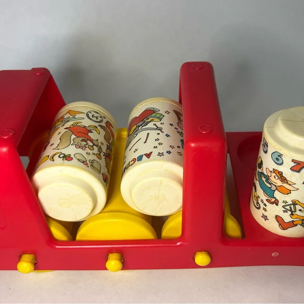 Rhythm Rollers Johnson &‎ Johnson Developmental Toy 1980s Red Truck Vintage